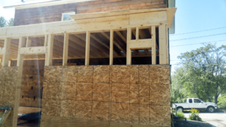 Image of 1st floor framing by Free Range Builders