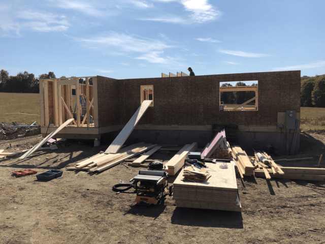 Walls are up on new home by Free Range Builders
